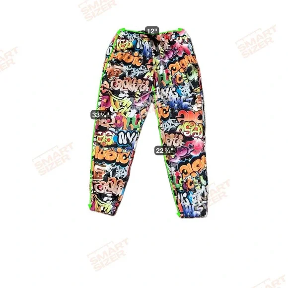 Fresh‎ Prince Of Belair Graffiti Joggers Funky Hip Hop Style All Print  Size L - Picture 6 of 6